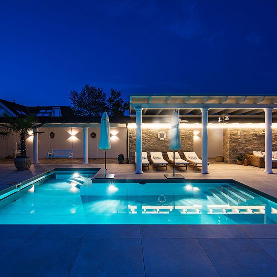 Schwimmbad Folie dunkelgrau