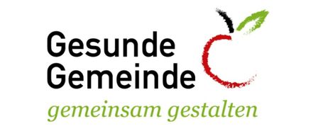 Auf weißem Hintergrund steht der Text 'sunde meine' in Schwarz, 'meinsam gestalten' in Grün. Ein rotes Herz umgibt das Wort 'sunde'.