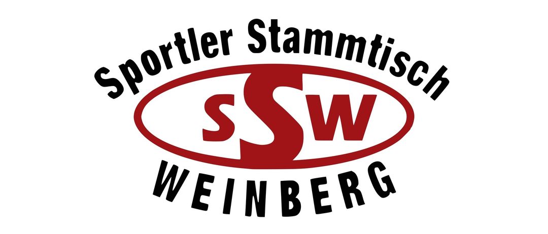 Das Logo für 'Stammler Stammtisch Weinberg', mit roten Buchstaben 'SW' in einem roten Kreis.