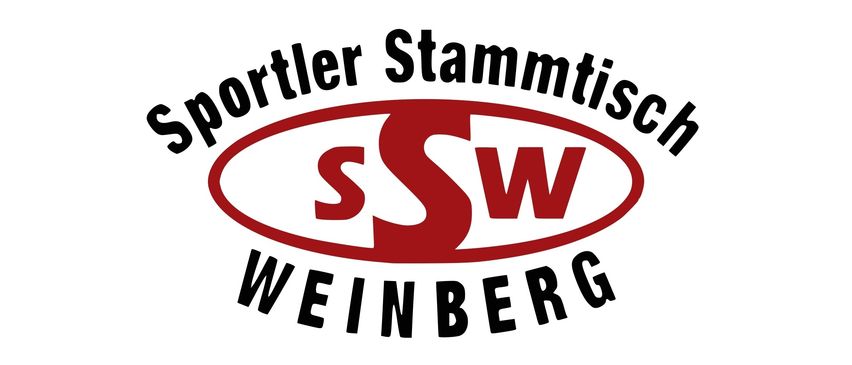 Das Logo für 'Stammler Stammtisch Weinberg', mit roten Buchstaben 'SW' in einem roten Kreis.