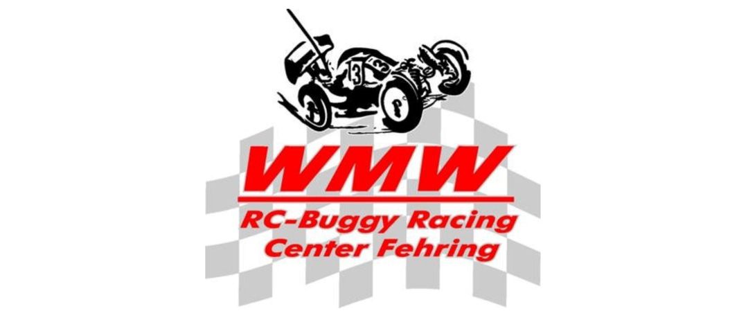 WMW RC-Buggy Racing Center in Fehringa mit einem Buggy-Logo und der Nummer 33 auf einem karierten Hintergrund.