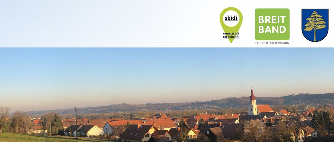 Eine Landschaft mit Häusern, einem Feld und einem Slogan, der 'unft sicher!' und 'rausbau für Fehring' sagt. Das Bild ist mit 'sbidi' gekennzeichnet.