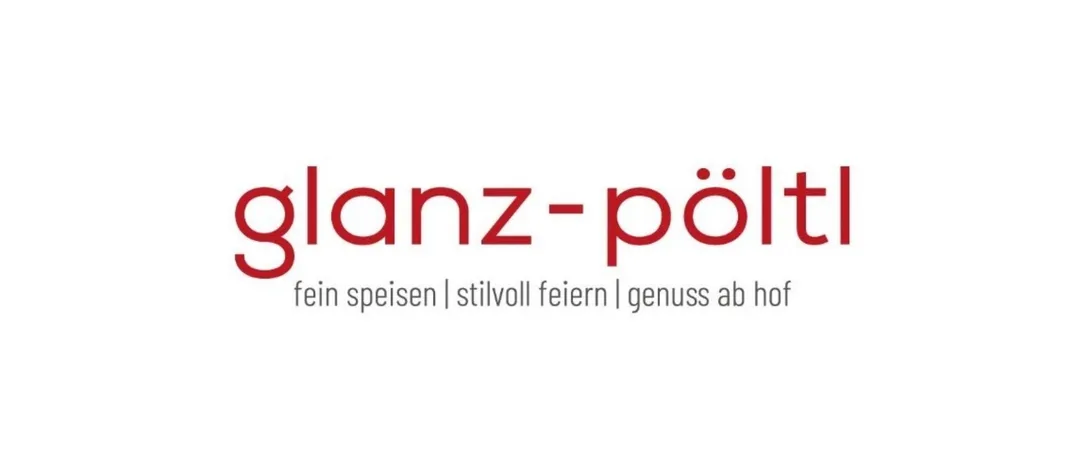 Ein roter Text mit 'lanz-polanz fein speisn | stilvoll feier | genuss ab ho' auf weißem Hintergrund.