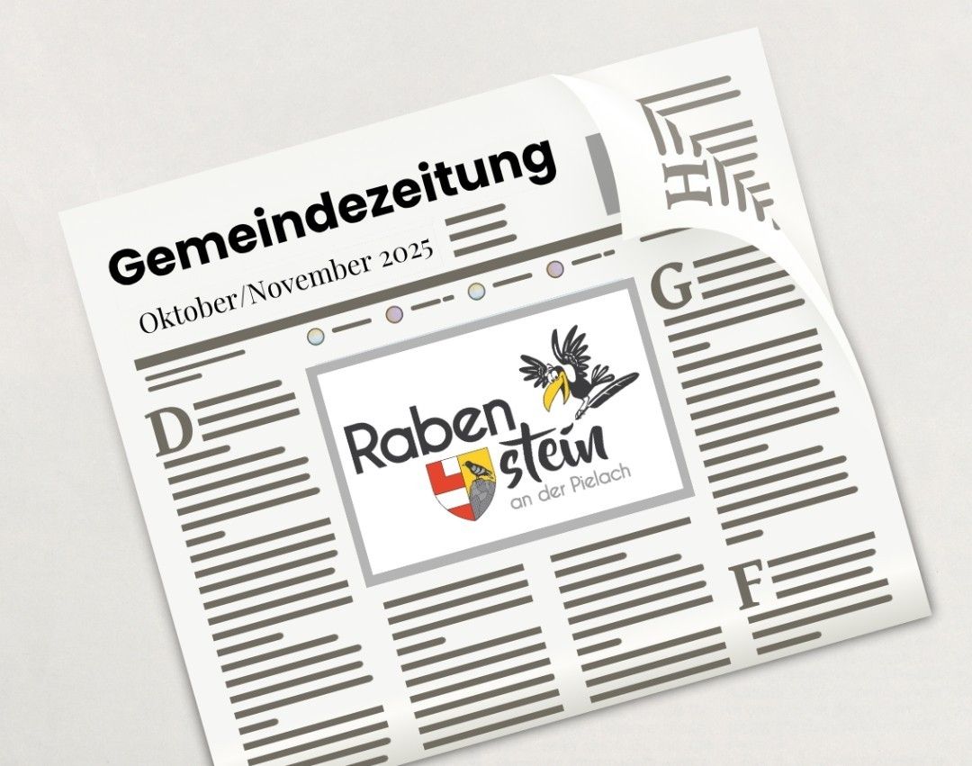 Die Gemeindezeitung für Raben Stein ist offen. Sie ist vom Oktober/November 2025.