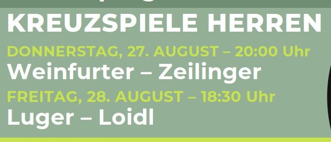 Ein Plakat für die Herren- und Jugendtennismeisterschaft 2026. Es enthält Spielpläne, Orte und einen Aufruf zur Jugendteilnahme. Das Plakat zeigt einen Tennisball und einen Schläger.