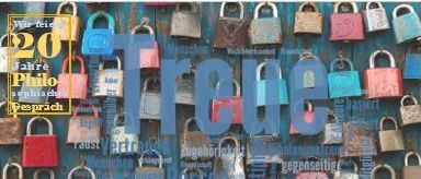 Eine Einladung zu einem philosophischen Gespräch mit dem Titel 'Treue' über Beständigkeit, Loyalität und Konstanz. Die Veranstaltung findet am Freitag, 6. März 2026, um 19:00 Uhr statt. Gehostet von Raimund Holler in der Buchererei Stubenberg. Die Teilnahme steht allen offen.