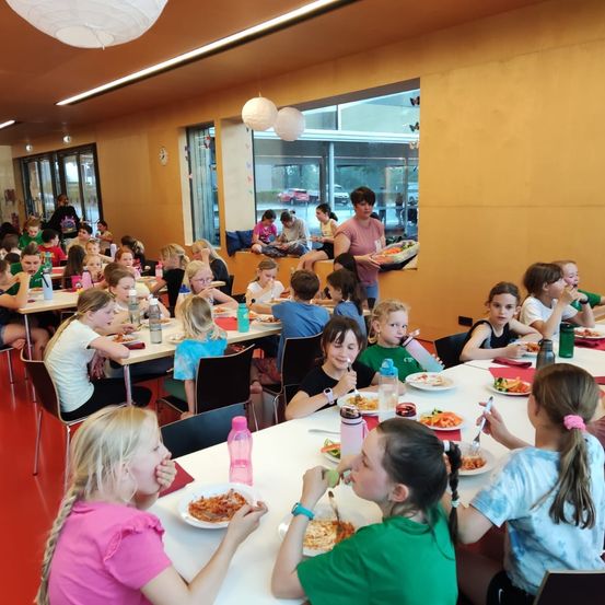 Cafeteria, Indoors, Restaurant, People, Person, Adult, Female, Woman, Child, Girl