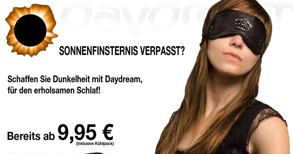 Schlafmaske für erholsamen Schlaf und angenehme Dunkelheit.