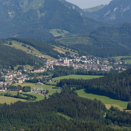 Bild enthält, Outdoors, Nature, Tree, Fir, Mountain, Mountain Range, Scenery, Slope, Grass, Landscape