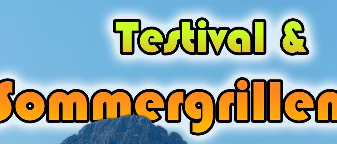 Das Bild zeigt einen Paraglider, der über Bergen fliegt, mit den Worten 'Festival & Sommergrillen' angezeigt. Mehrere Logos sind sichtbar, darunter 'Advance', 'Niviuk', 'Zoom Paragliders', 'Skywalk Paragliders', 'UP' und 'Supair'. Die Veranstaltung ist für Samstag, den 11. Juli 2026 geplant.