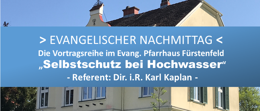 Ein Plakat für einen evangelischen Nachmittag, mit einem Gebäude mit einem Turm, für den 1. Oktober 2025 um 15.00 Uhr. Die Veranstaltung findet in einem Gemeindesaal statt, mit Kaffee und Kuchen.