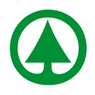Ein grünes kreisförmiges Logo zeigt einen stilisierten grünen Baum in der Mitte vor weißem Hintergrund.