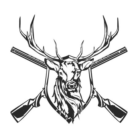 Deer, Mammal, Wildlife, Stencil, Smoke Pipe, Art, Drawing, Elk