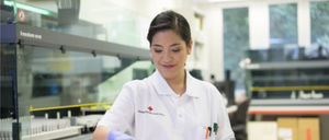 Image contains, Clothing, Glove, Person, Scientist, Head