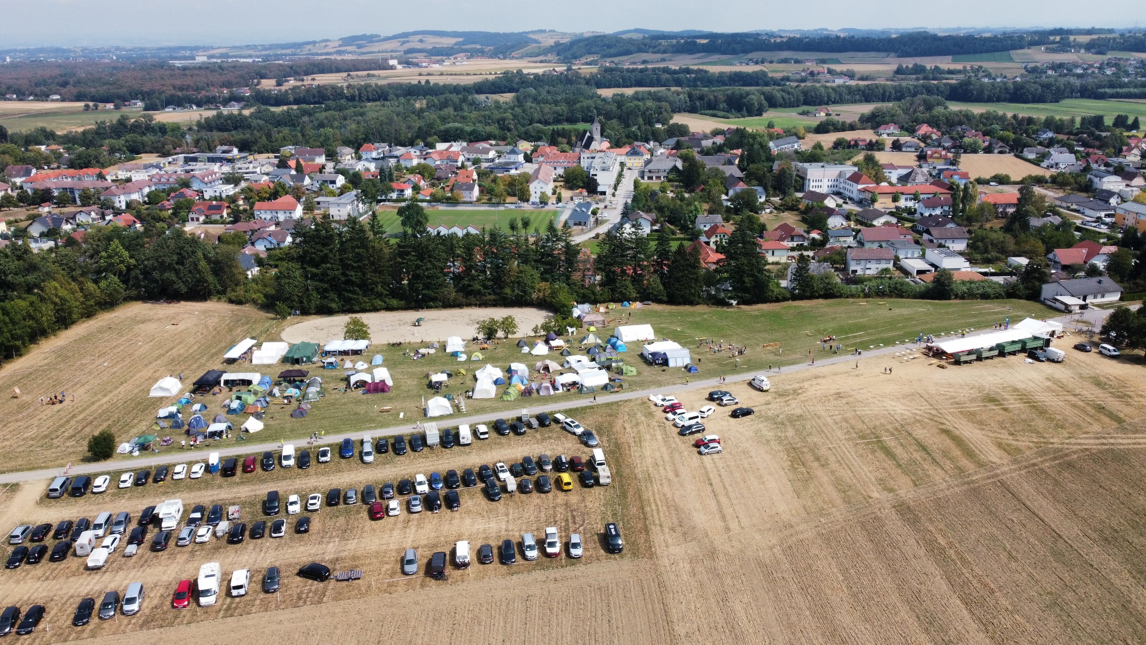 Outdoors, Countryside, Nature, Aerial View, Rural, Farm, Car, Transportation, Vehicle