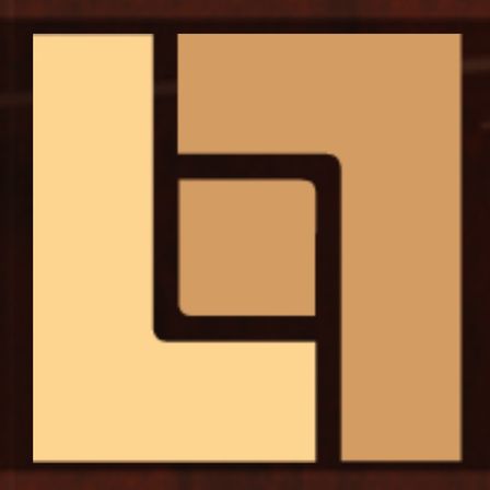 Das Bild zeigt ein Quadrat mit einem braunen Rand. Innerhalb des Quadrats befindet sich ein kleineres Quadrat mit einem dunkleren braunen Rand. Das kleinere Quadrat ist mittig positioniert.