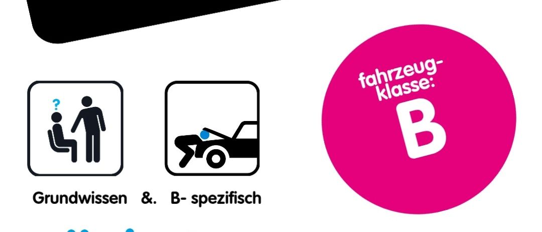 Plakat für einen Fahrkurs, speziell für Anfänger und Personen mit B-Klasse-Fahrzeug. Es ist für den 19. Januar von 16 bis 19.30 Uhr geplant.