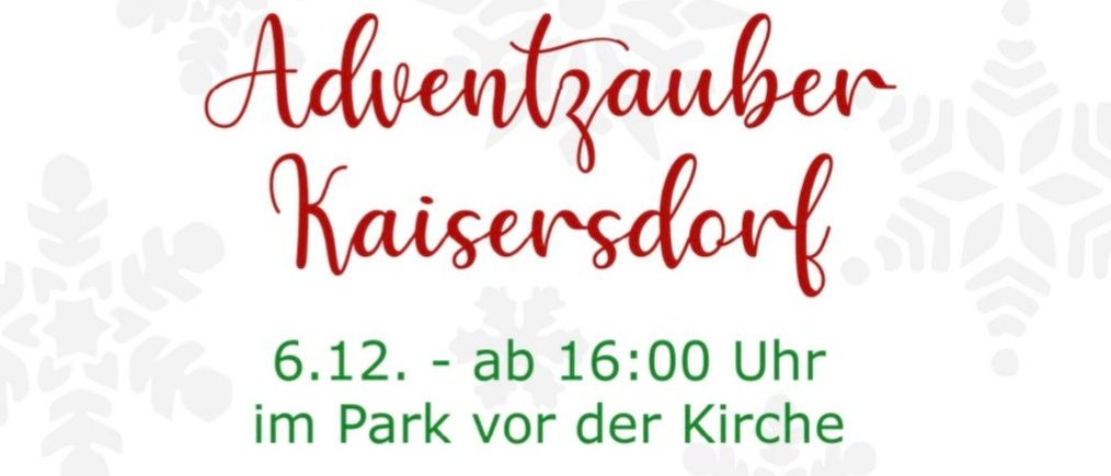 Festliche Veranstaltung im Park vor der Kirche. Genießen Sie festliche Lichter, handgefertigte Geschenke und kulinarische Köstlichkeiten. Highlights sind ein Programm um 16:30, ein Besuch von Nikolaus und Live-Musik. Lokale Vereine und Aussteller heißen Sie willkommen.