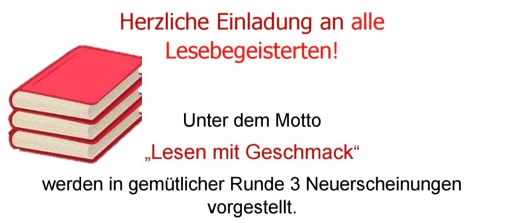 Lesebegeisterte sind eingeladen, am 27. März 2026 um 16 Uhr in der Gemeindebücherei Kaisersdorf teilzunehmen. Drei neue Bücher werden vorgestellt. Kommen Sie vorbei und tauschen Sie Bücher und Ideen bei Kaffee und Kuchen aus.