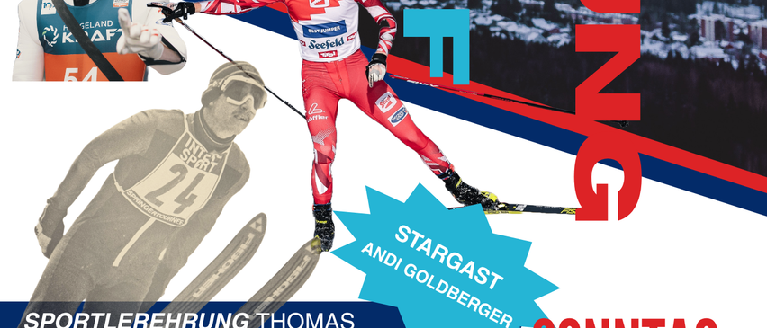 Plakat für eine Sportveranstaltung mit Athleten, einschließlich Interviews, Diskussionen und der Würdigung des 70. Geburtstags einer Sportpersönlichkeit am 6. Juli 2025 um 18:00 Uhr.