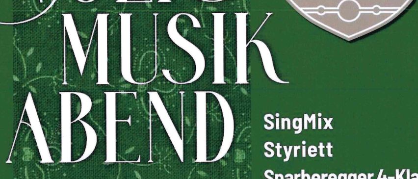 Plakat für Volksmusik Abend Veranstaltung im Haus Haideggendorf am Freitag, 3. Oktober 2025, um 19:30 Uhr. Beinhaltet SingMix, Styrett, Sparbereggere 4-Klang, Die Drei und Resi Groller. Der Eintritt ist frei. Christian Plank leitet das Programm.