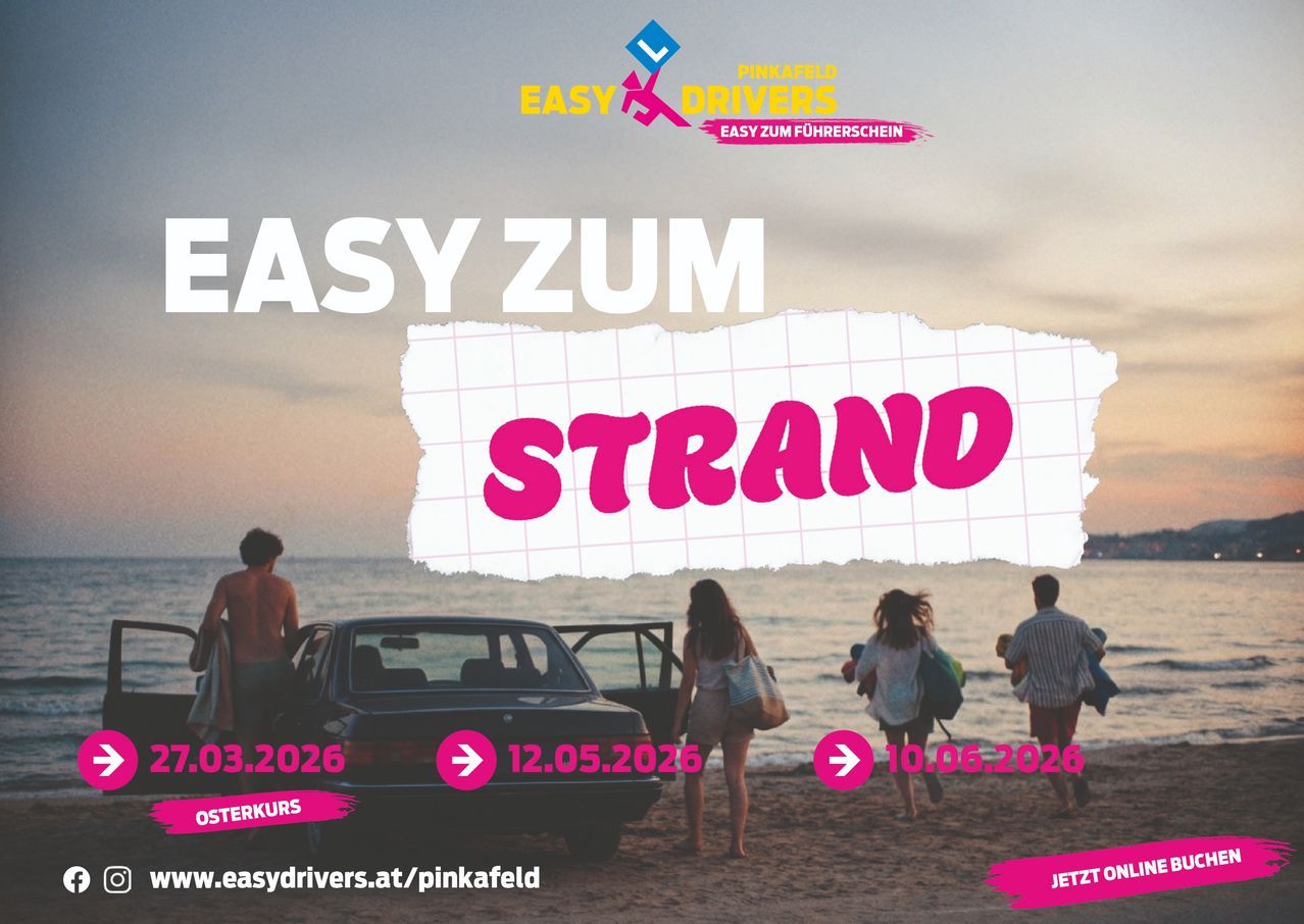 Beach event with a group of people near cars on the beach. Dates mentioned are March 3, 2026, May 12, 2026, and June 10, 2026. A website URL is included.