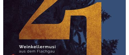 Plakat für ein Musikevent mit 'Weinkellermusik aus dem Flachgau' von VOX cantabilis, geplant für den 21. Dezember 2025 um 18:00 Uhr.