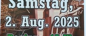 Petersdorf-Veranstaltung bei Mühldorf, Feldbach. Samstag, 2. August 2025. Beginn: 15 Uhr. Vorführungen alter Erntetechniken, Musik und Unterhaltung.