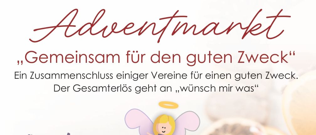 Plakat für eine Veranstaltung am 7. Dezember 2025 auf dem Kirchplatz in Lieboch mit einem Getränk mit Gewürzen und Früchten und einer Märchenillustration. Aktivitäten umfassen Kinder-Advent-Theater, regionale kulinarische Spezialitäten und Musik.