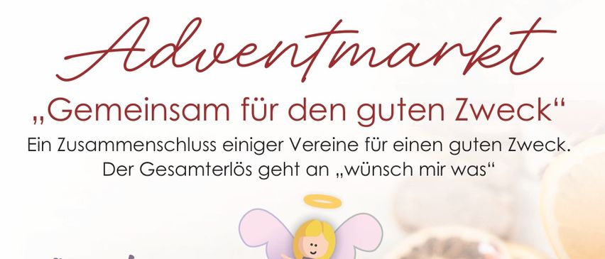 Plakat für eine Veranstaltung am 7. Dezember 2025 auf dem Kirchplatz in Lieboch mit einem Getränk mit Gewürzen und Früchten und einer Märchenillustration. Aktivitäten umfassen Kinder-Advent-Theater, regionale kulinarische Spezialitäten und Musik.