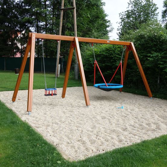 Play Area, Outdoor Play Area, Outdoors, Grass, Swing, Toy
