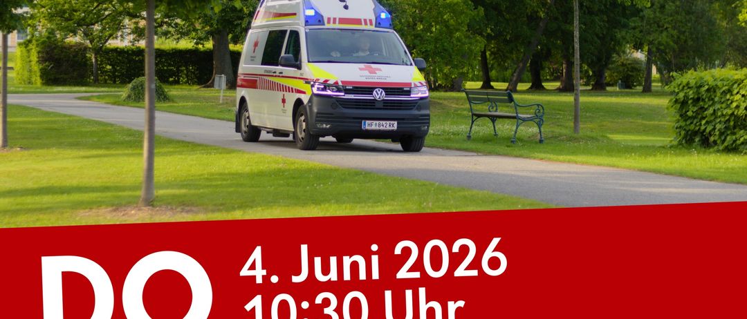 Veranstaltungsplakat für Frohschopp, eine Veranstaltung mit den freiwilligen Helfern des Roten Kreuzes Stubenerg, am 4. Juni 2026 um 10:30 Uhr. Die Veranstaltung bietet Musik, Grillgerichte und einen Kinderspielplatz.