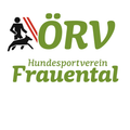 Logo für OeRV Frauental, einen Hundesportverein, mit einer Person und einem Hund in Silhouette und dem Text in Grün.