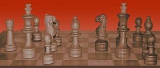 Ein Schachbrett mit Schachfiguren ist abgebildet. Das Brett hat einen roten Hintergrund. Der Text 'Raiffeisen Schachverein Kotschach-Mauthen' ist in Gelb auf der linken Seite des Bildes geschrieben.