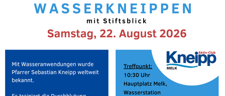 Eine Gruppe von Menschen steht um eine Wasserbrunnen herum. Eine Person wäscht ihre Hände, während andere zusehen. Das Bild enthält auch Text über Wasseranwendungen und deren Vorteile.