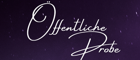 Öffentliche Probe am Mittwoch, 24. Juni 2026 um 19:30 auf dem Schulplatz Meiningen. Freuen Sie sich auf einen musikalischen Abend und ein geselliges Beisammensein.