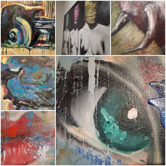 Bild enthält, Art, Painting, Modern Art, Collage, Adult, Male, Man, Person