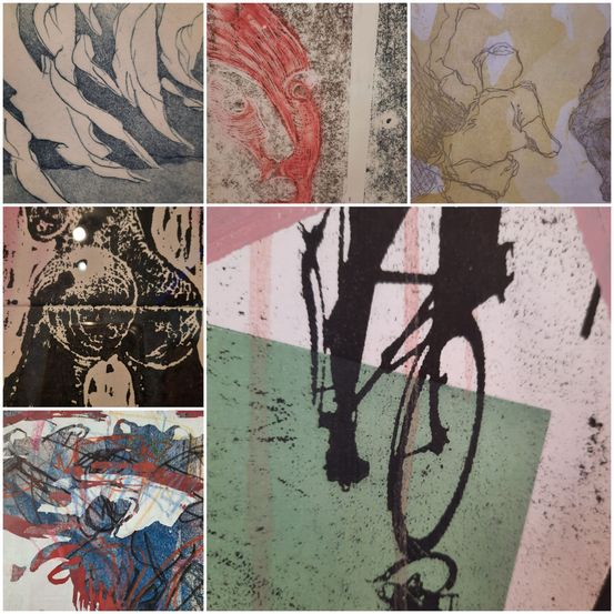 Bild enthält, Art, Painting, Collage, Person, Bicycle, Transportation, Vehicle