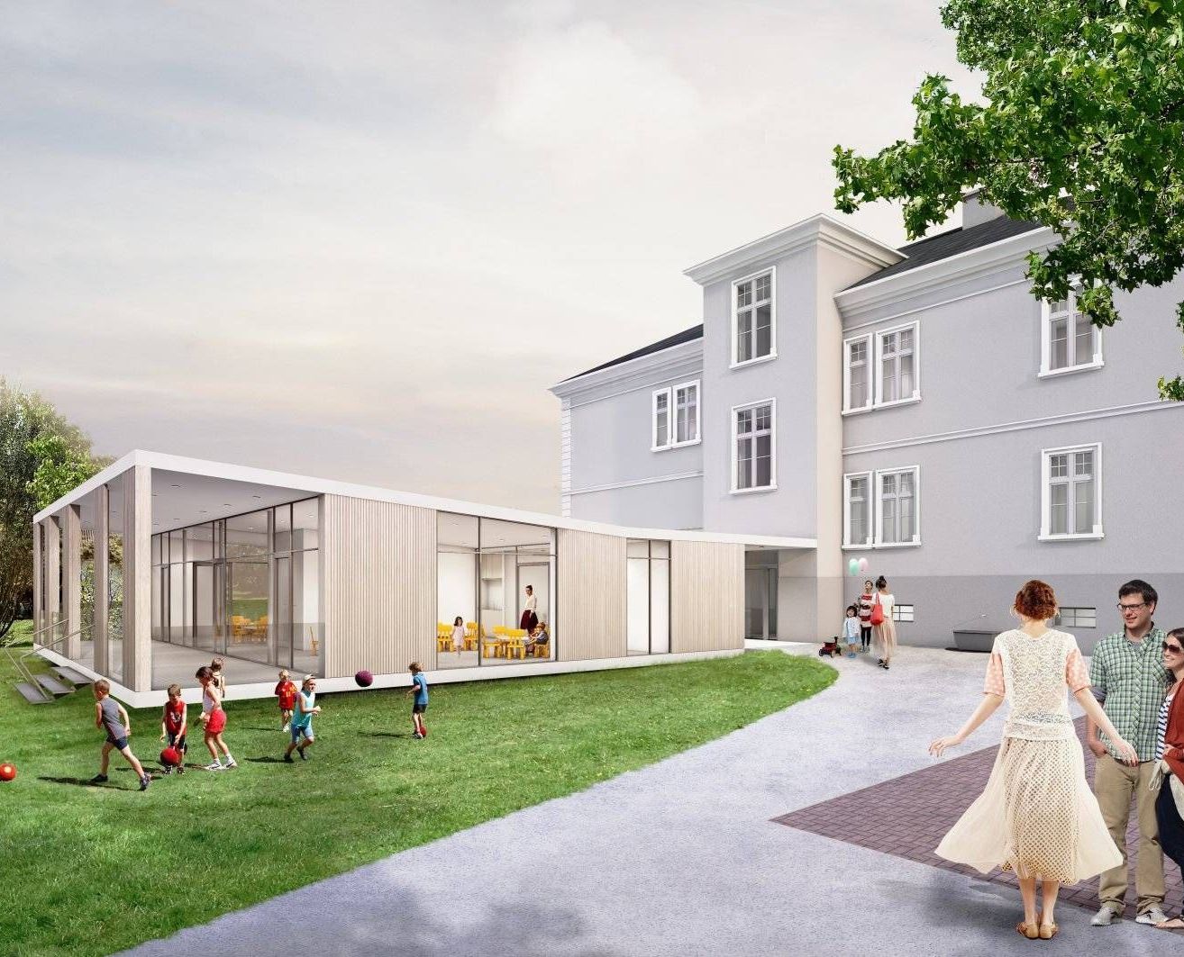 Bild enthält, Grass, Person, Walking, Adult, Bride, Female, Woman, Soccer Ball, Lawn, People