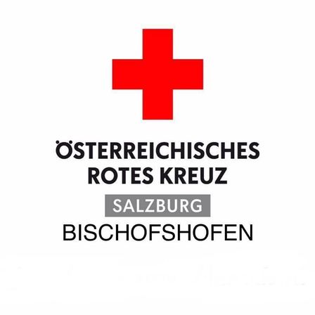 Ein rotes Kreuz-Logo des Österreichischen Roten Kreuzes in Salzburg, Bischofshofen.