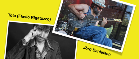 Werbeplakat für ein Musikevent mit Tota und Jörg Danielsen im Barletti Cafe-Lounge Langenwang am 11. April 2026.