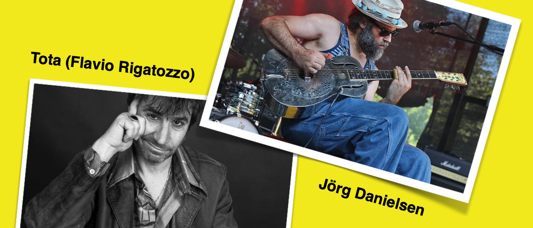 Werbeplakat für ein Musikevent mit Tota und Jörg Danielsen im Barletti Cafe-Lounge Langenwang am 11. April 2026.