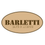Cafe Barletti-Logo. Das Logo für Barletti Café & Lounge zeigt den Namen in fetten, großgeschriebenen Buchstaben mit einer dekorativen ovalen Form, vor einem hellbraunen Hintergrund.