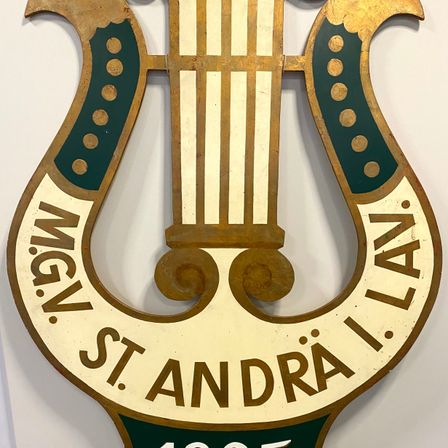 Symbol, Logo, Text, Harp, Musical Instrument, Axe, Device, Tool, Weapon