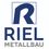 Riel Metallbau GmbH-Logo. Bild enthält, Logo, First Aid, Text