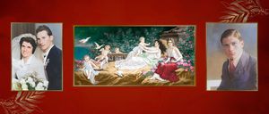 Bild enthält, Art, Collage, Dress, Person, Adult, Bride, Female, Woman, Painting, Gown