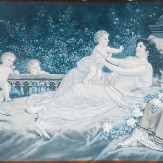 Foto vor der Bearbeitung - Künstler: Hermann Clementz (1852-1930)  Bildgröße: 100cm x 50cm