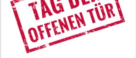 Plakat für den Tag der offenen Tür im Feuerwehrhaus am Samstag, 7. Februar 2026, ab 17 Uhr. Für die Verpflegung ist das Beste gesorgt!
