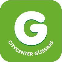 Logo für Citycenter Gussing, mit einem stilisierten weißen Buchstaben G auf grünem Hintergrund.
