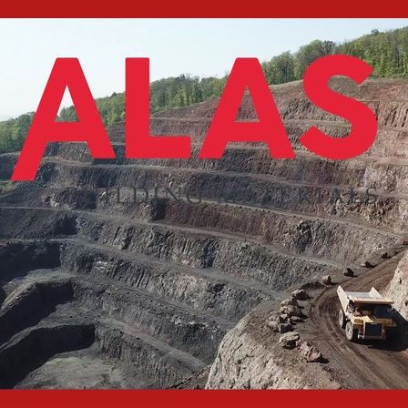 Bild enthält, Mining, Nature, Outdoors, Truck, Vehicle, Scenery, Road Sign, Symbol, Soil, Rock